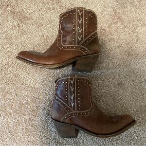 Liberty Black, Brown Distressed Studded Ankle Booties. Only worn 1-2 times ! 7.5